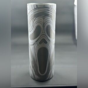 Ghost faces tumbler 20oz laser engraved GLOW